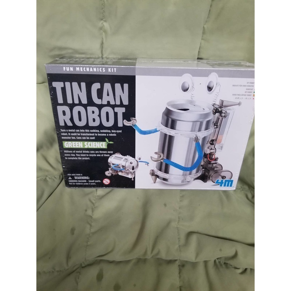NEW SEALED FUN Mechanics Green Science Neat Tin Can Robot KIT PROJECT CRAFT